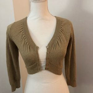 2/$5 Gold Metallic Cropped Sweater FINAL PRICE